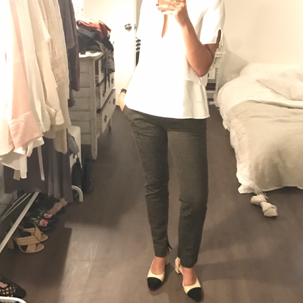 Zara textured military green pants