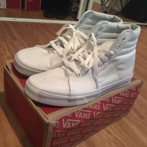 White high Vans sk8