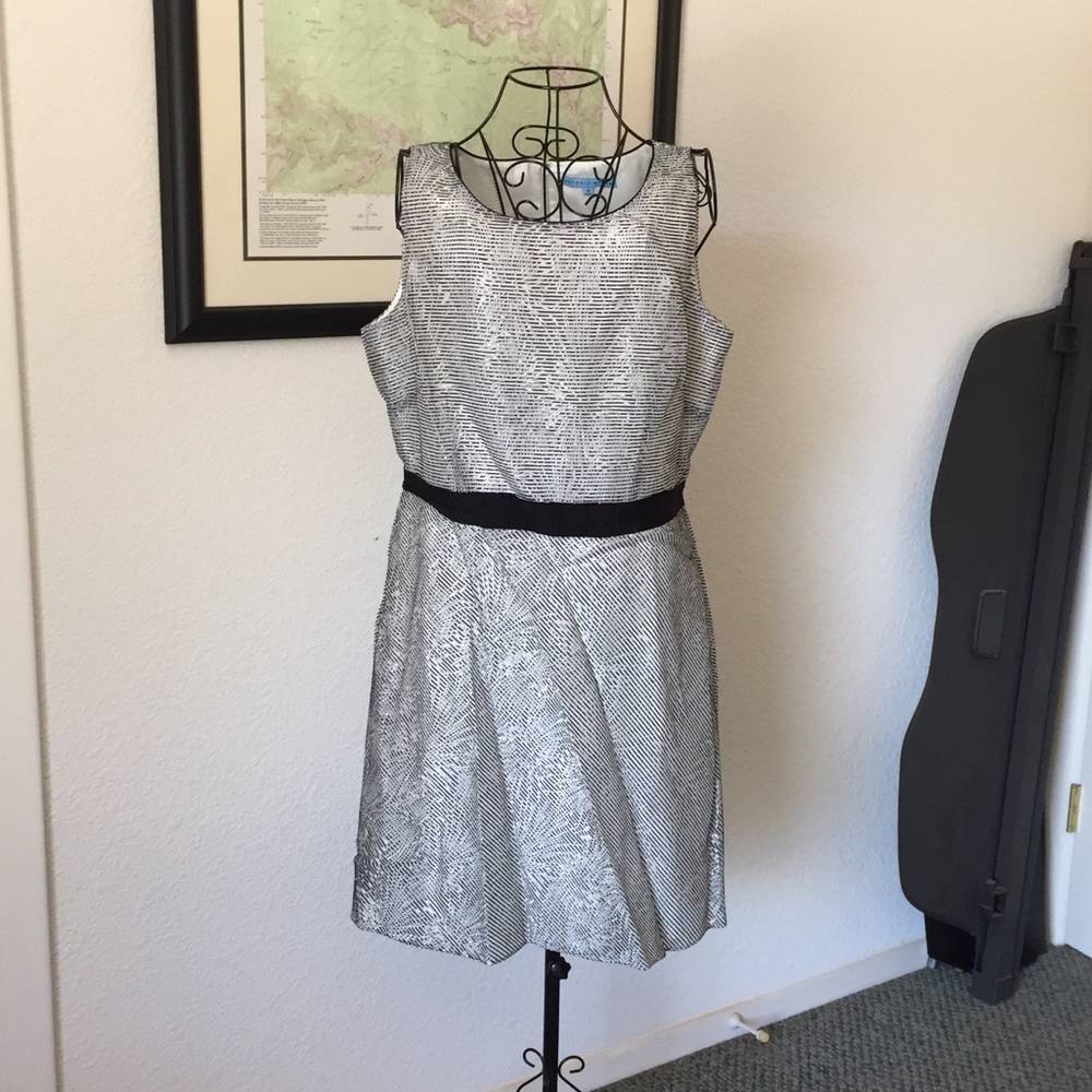 Antonio Melani Black & White, Fit & Flare Dress.
