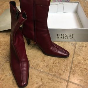 Merlot Franco Sarto Boots. Worn once,with box