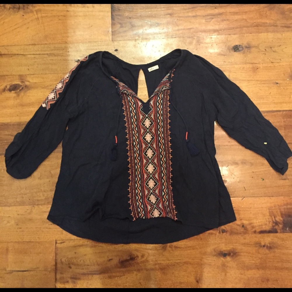Hollister navy blue top