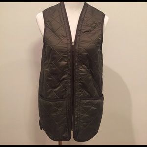 Barbour Quilted Fleece Lined Vest Size Small