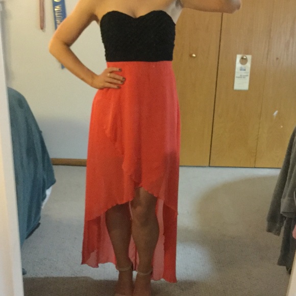 Windsor - strapless, high-low cocktail dress - Picture 1 of 2