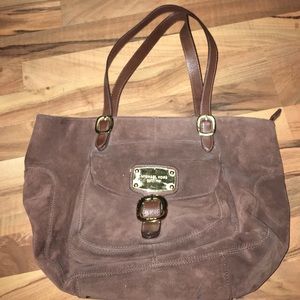 AUTHENTIC Brown suede Michael Kors Handbag
