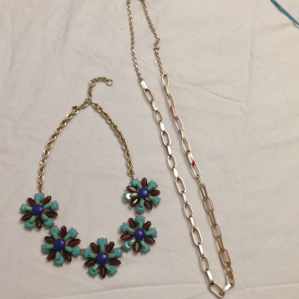 Banana Republic statement and long chain necklaces