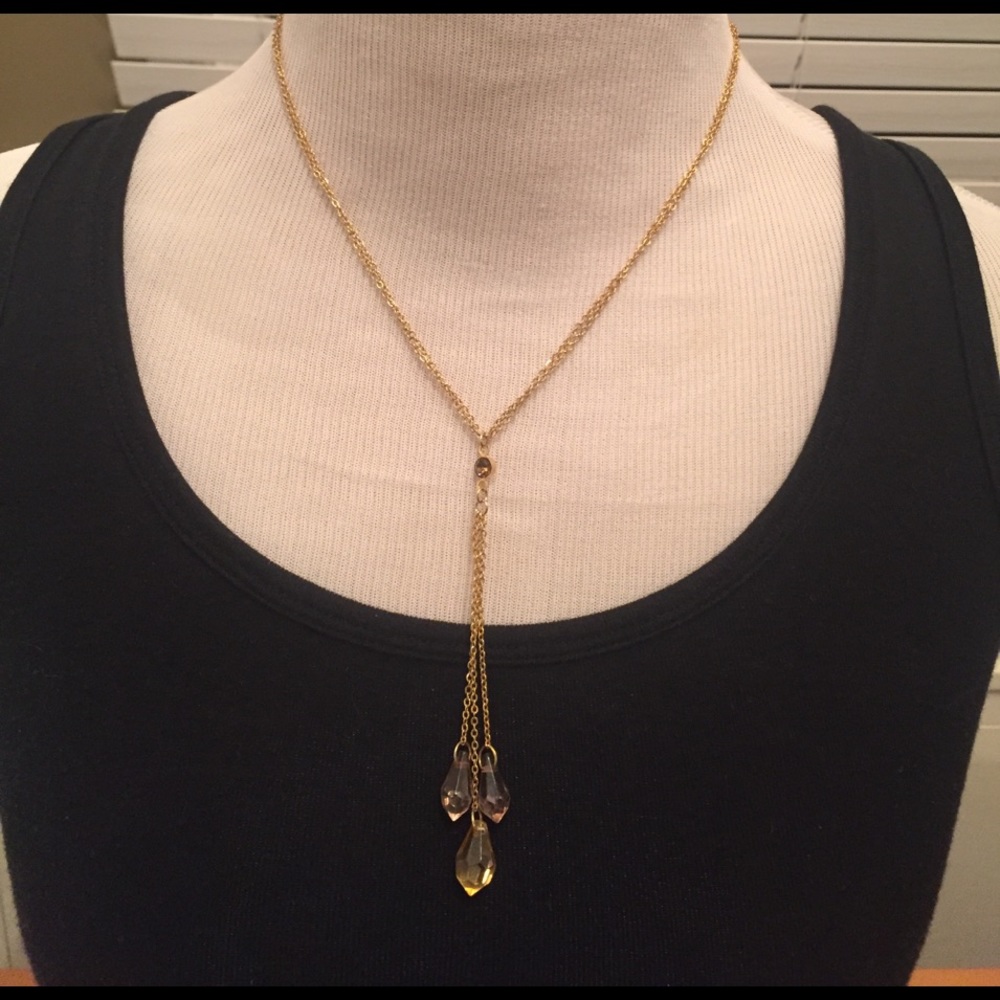 Gold And Topaz Colored Necklace