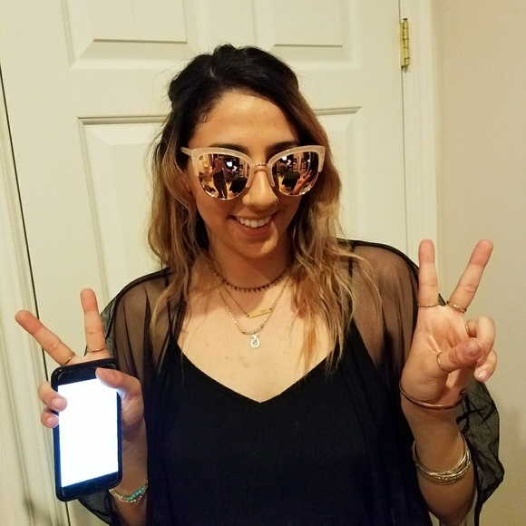 ON SALE Cat Eye Mirror Sunglasses - Picture 4 of 8