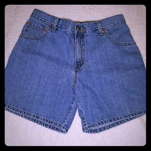 High waist Levis denim shorts