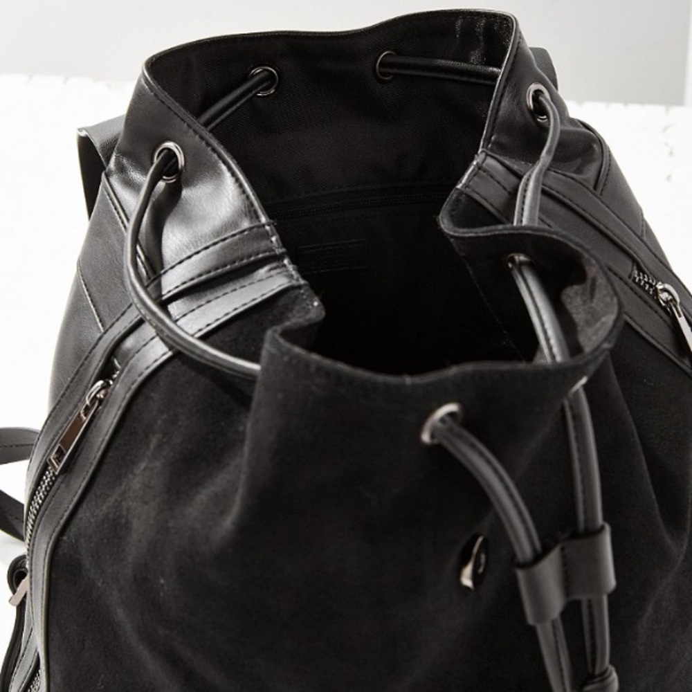 🎉3X HP🎉Black suede backpack festival cute summer - Picture 4 of 6