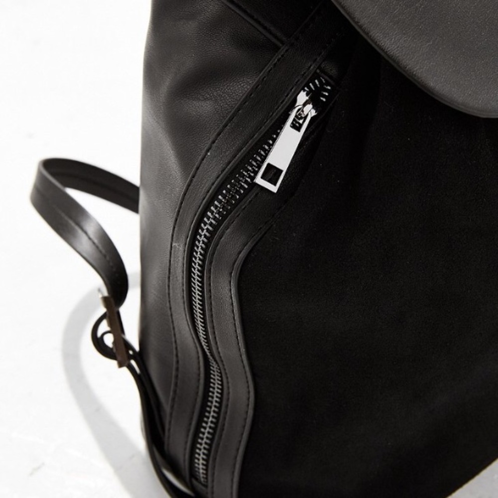 🎉3X HP🎉Black suede backpack festival cute summer - Picture 5 of 6