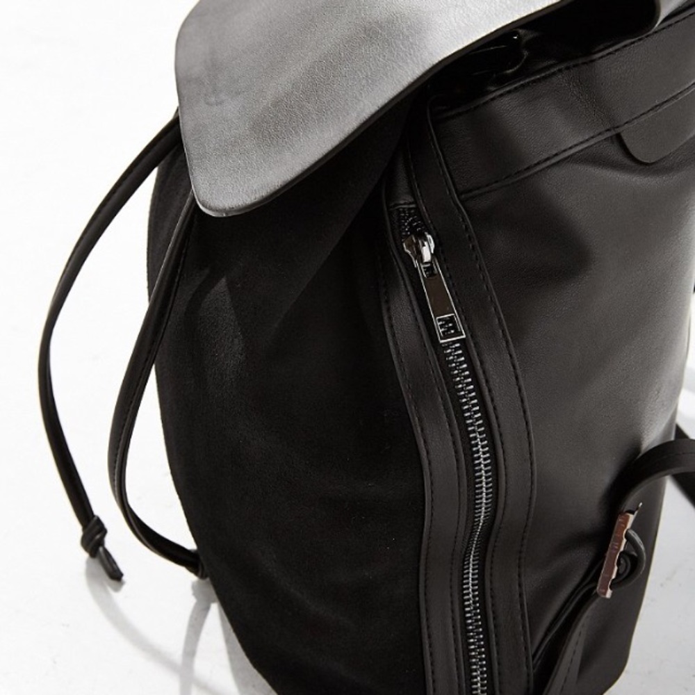 🎉3X HP🎉Black suede backpack festival cute summer - Picture 6 of 6