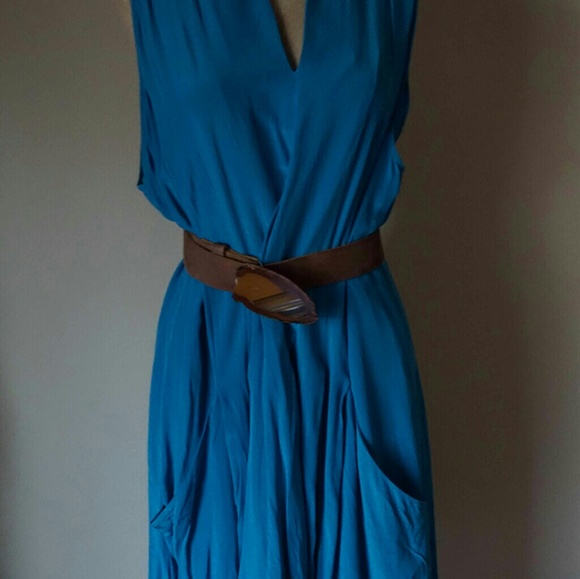 Stone pendant leather bohemian hippie belt - Picture 2 of 4