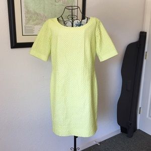 Antonio Melani White and Lime Green Dress.