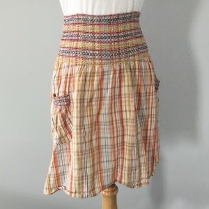 Plaid Summer Skirt with Pockets - Medium