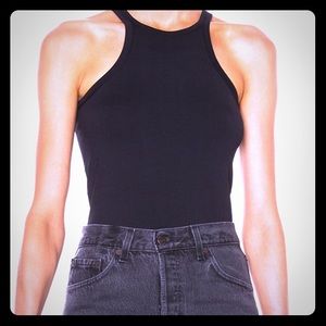 Helmut Lang racer tank. Black. Small