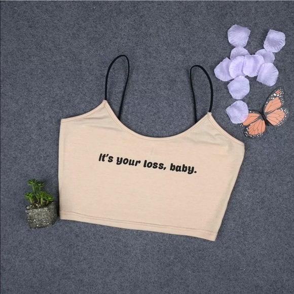 It's your loss baby tan crop top tank - Picture 8 of 8