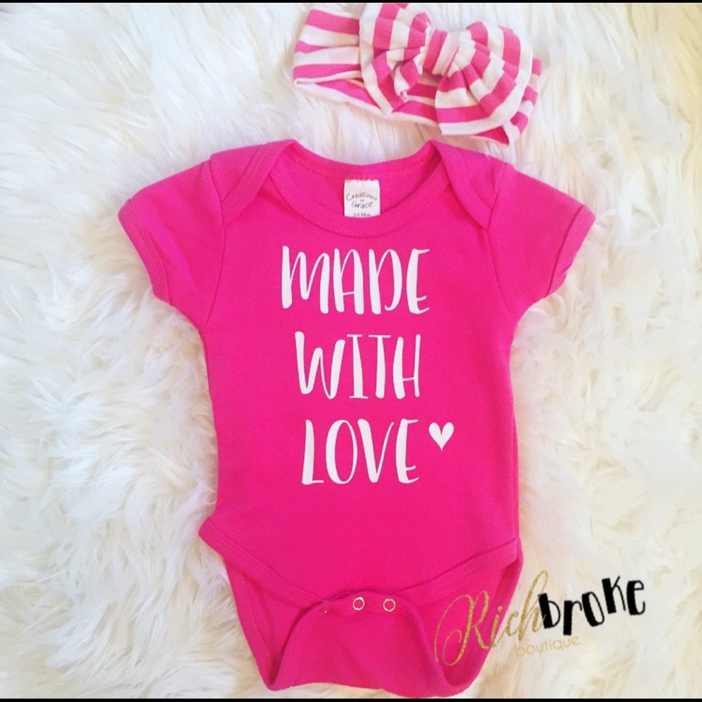 Made With Love Onesie NEW