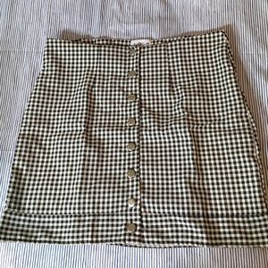 Gingham mini skirt