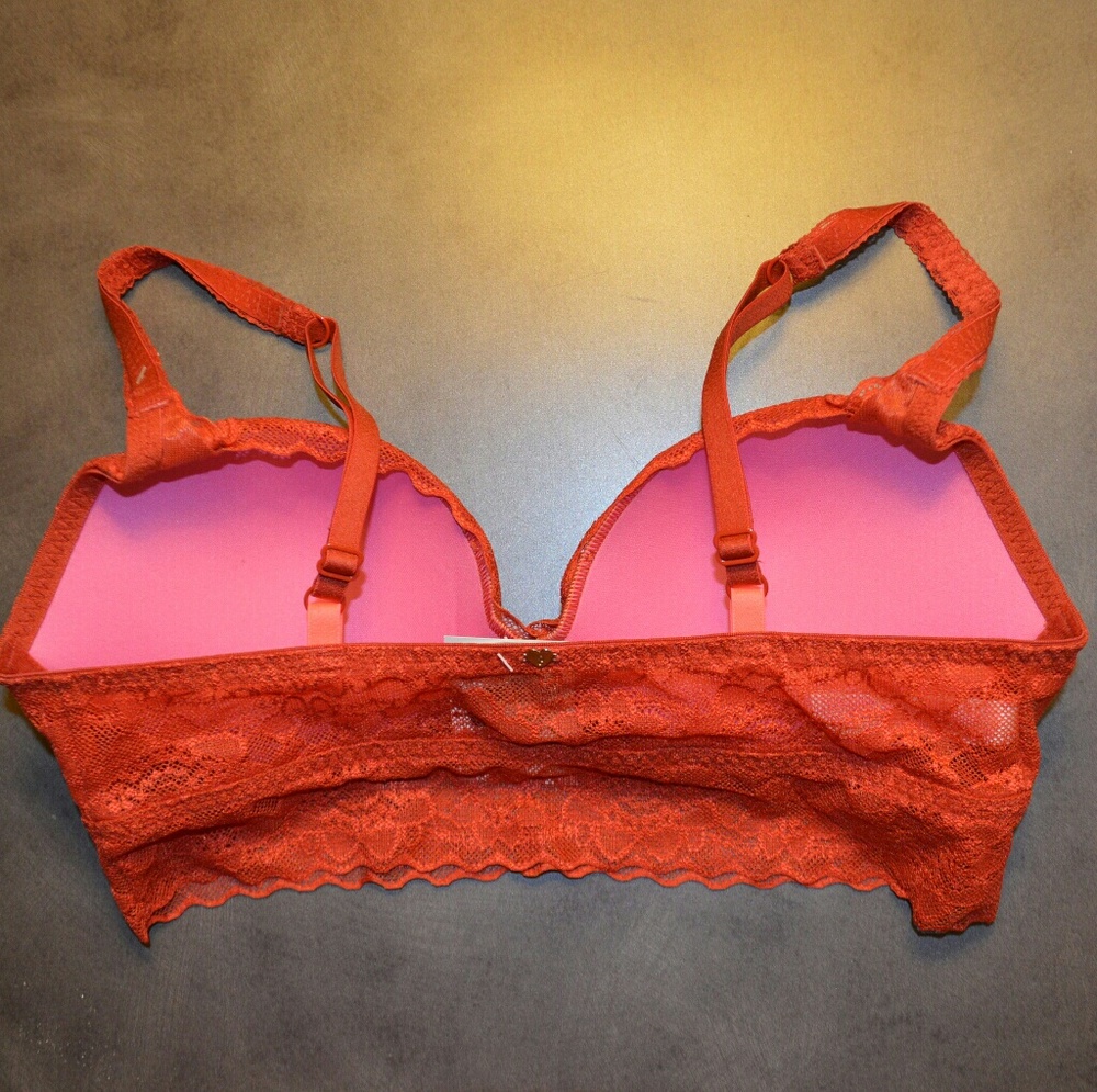 NWT Pink Victoria's Secret Orange Push Up Bralette - Picture 2 of 4