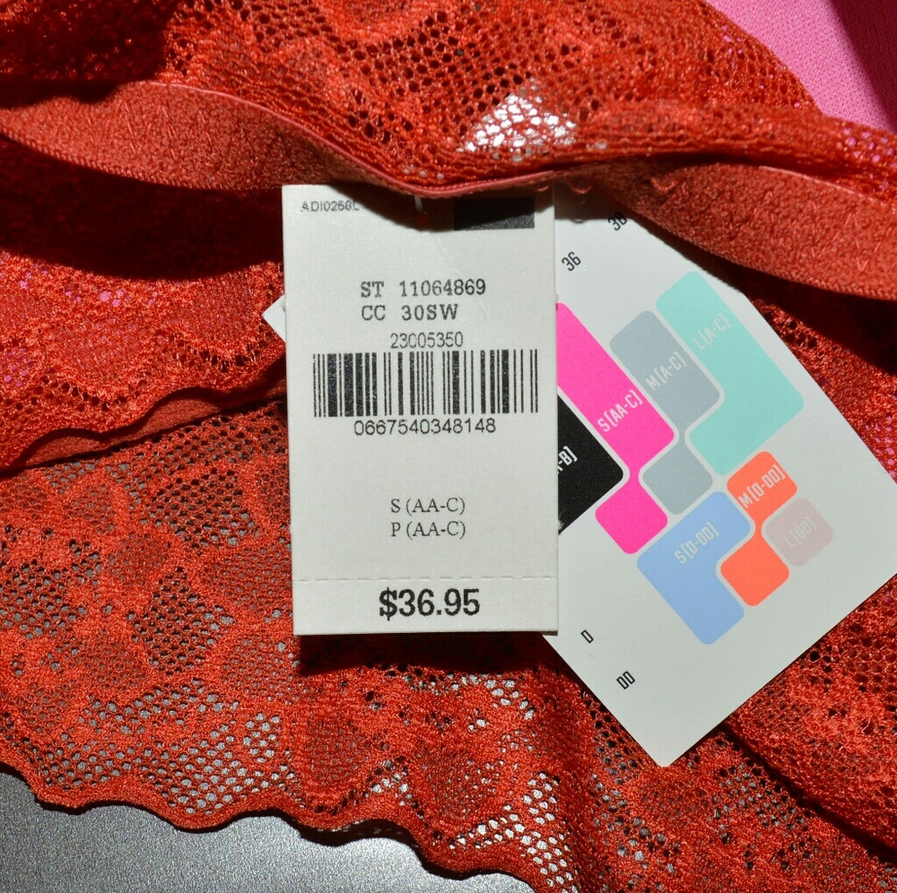 NWT Pink Victoria's Secret Orange Push Up Bralette - Picture 3 of 4
