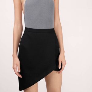 Tobi black wrap mini skirt