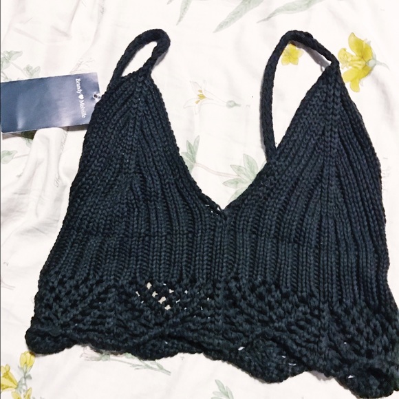 Black Knit Bralette - Picture 3 of 3