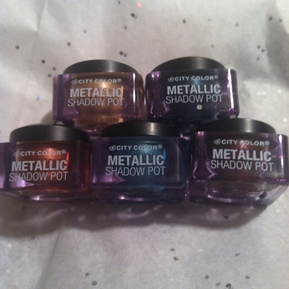 5 City Color metallic shadow pots