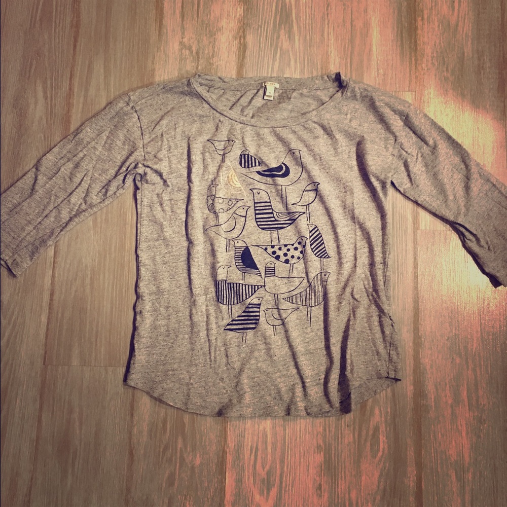 J.Crew bird tee
