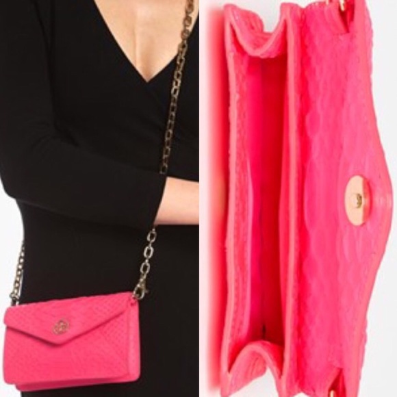 Tory Burch "Neon Snake" CrossBody Pink Purse NWT - Picture 3 of 8