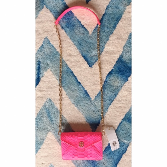 Tory Burch "Neon Snake" CrossBody Pink Purse NWT - Picture 6 of 8