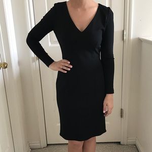 Long sleeve black Banana Republic dress