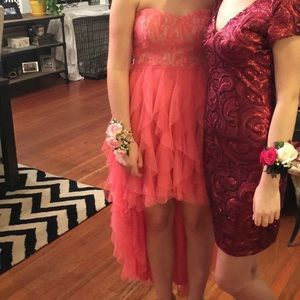 Coral High Low Dress. Worn once