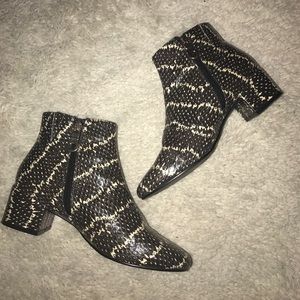 Snakeskin Topshop Booties
