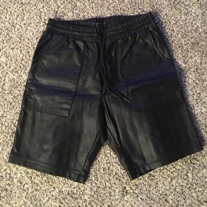 Black Leather Shorts
