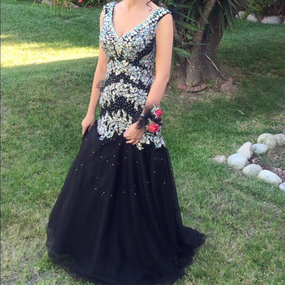 Black mermaid prom dress