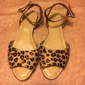 Seychelles leopard/brown sandals size 8
