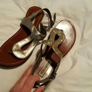 Silver/Pewter Steve Madden Sandals