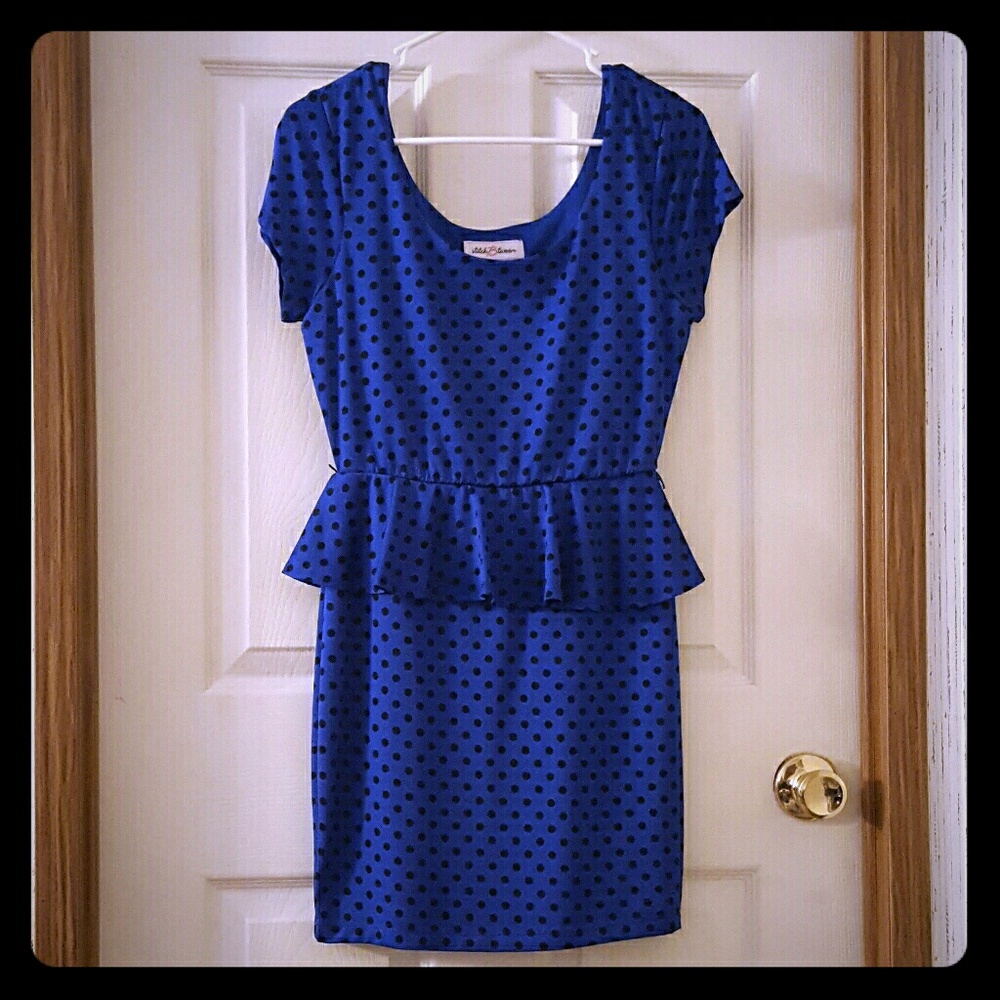 Polka Dot Peplum Dress