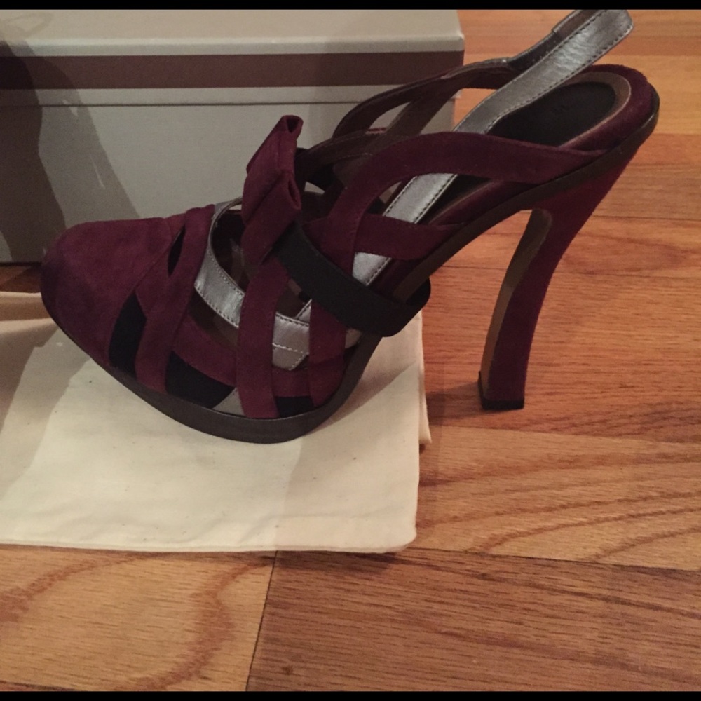 Marni heels with removable bows 39.5 NIB