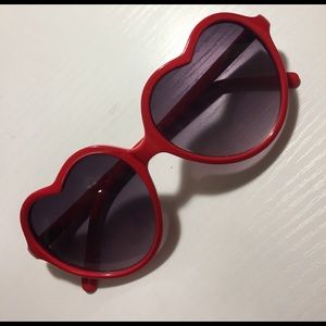 Red Heart Shaped Glasses