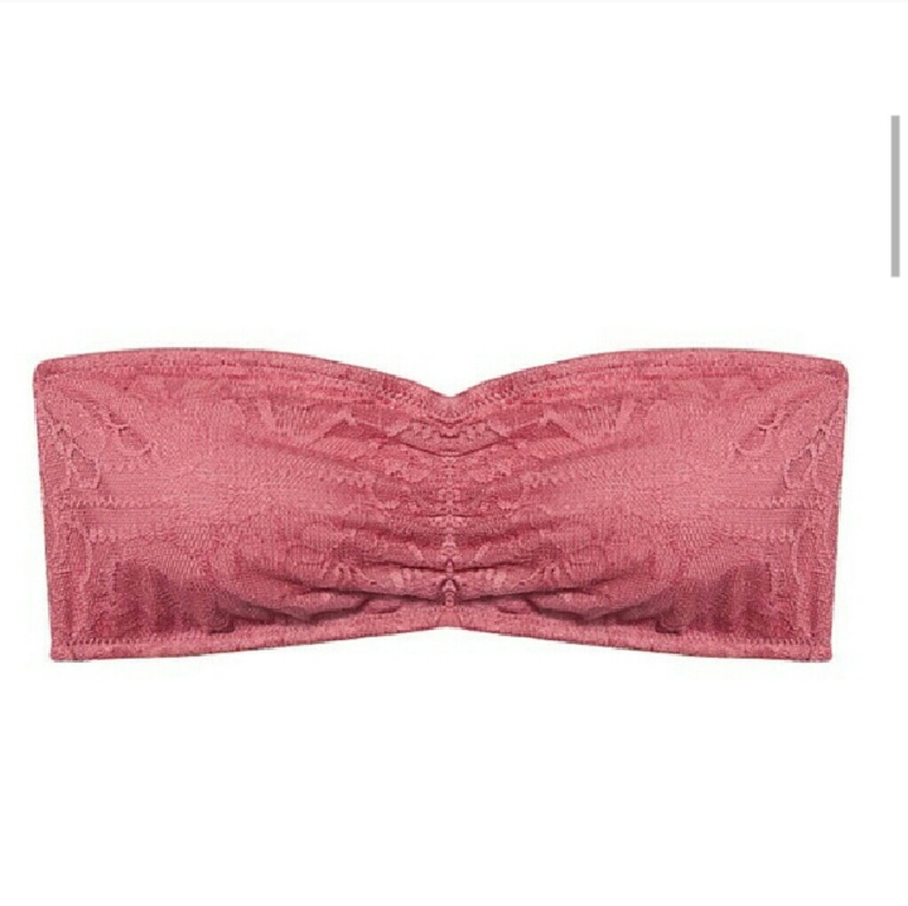 NWT Pink Victoria's Secret Lace Bandeau Bralette - Picture 2 of 4