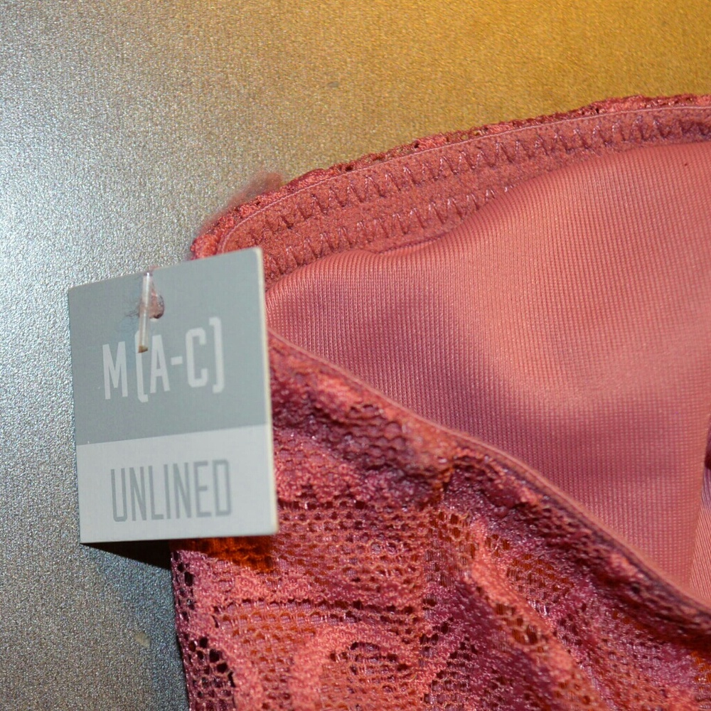 NWT Pink Victoria's Secret Lace Bandeau Bralette - Picture 3 of 4