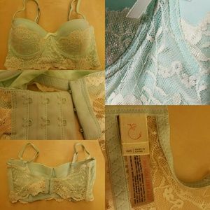Tiffany's blue Anthropologie Eloise bra-bustier