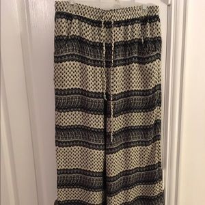 American Eagle Drawstring pants, blue patterned