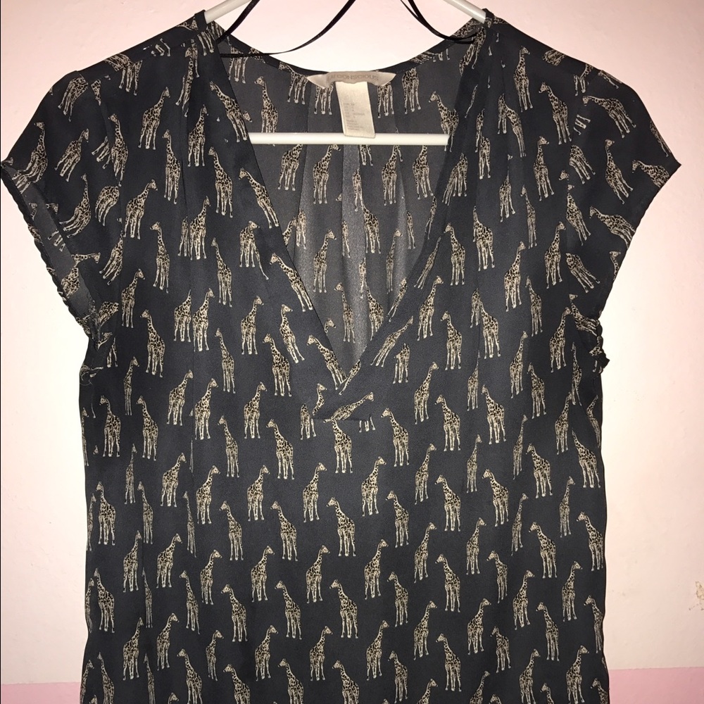 Professional/Work Blouse w/Giraffes