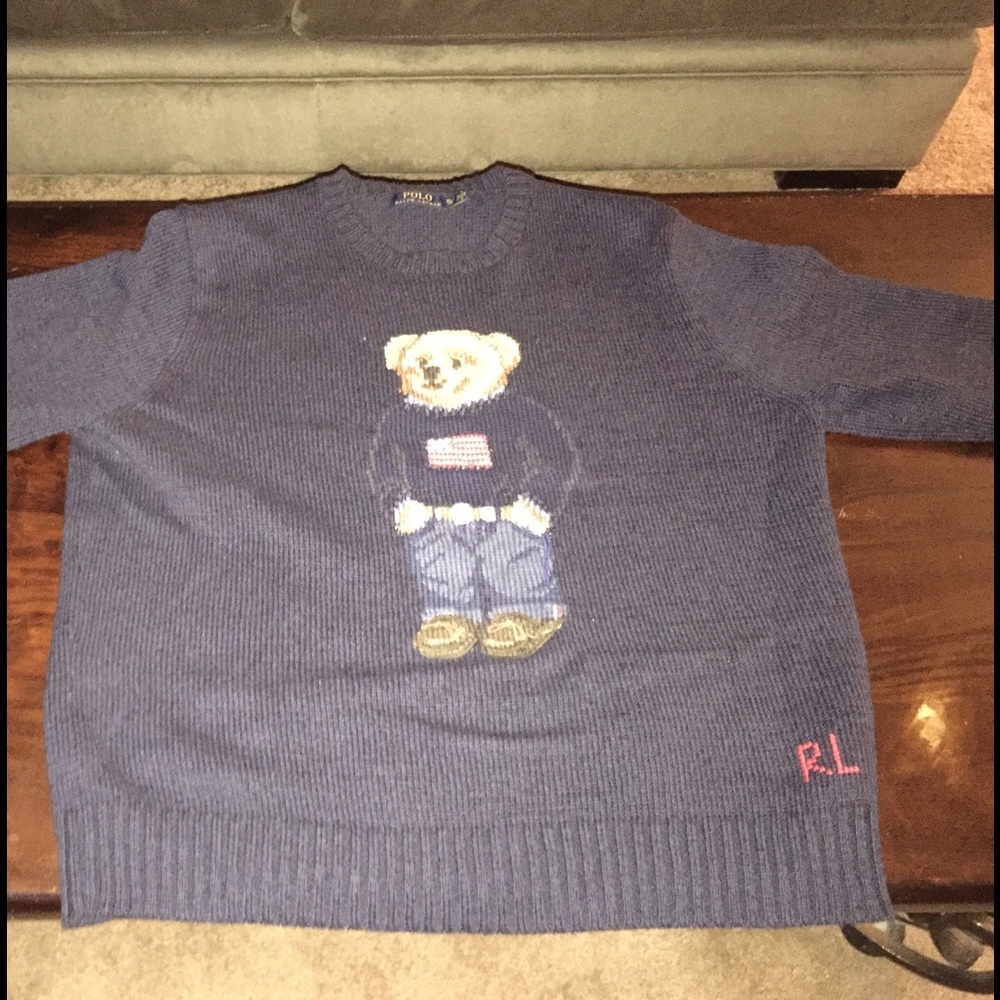 Vintage Polo Ralph Lauren Teddy Bear Sweater - Picture 1 of 2