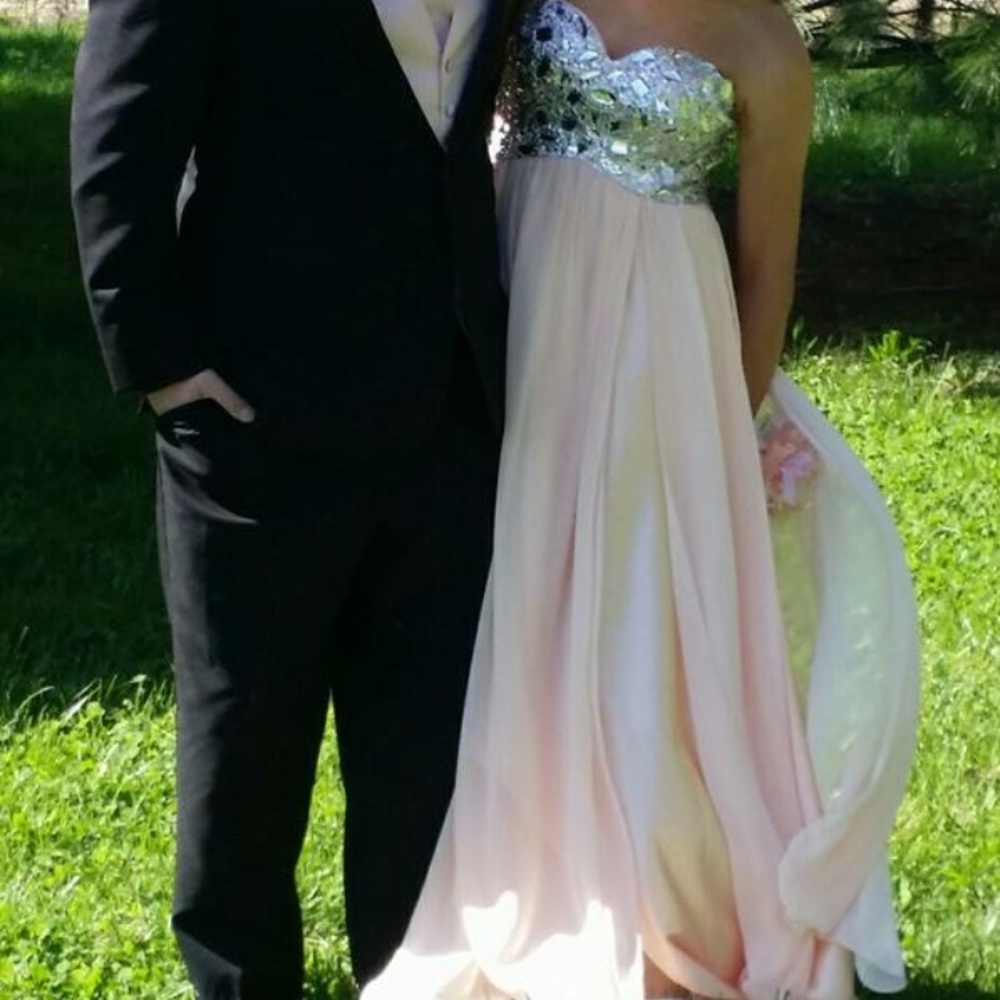 Blush prom dress