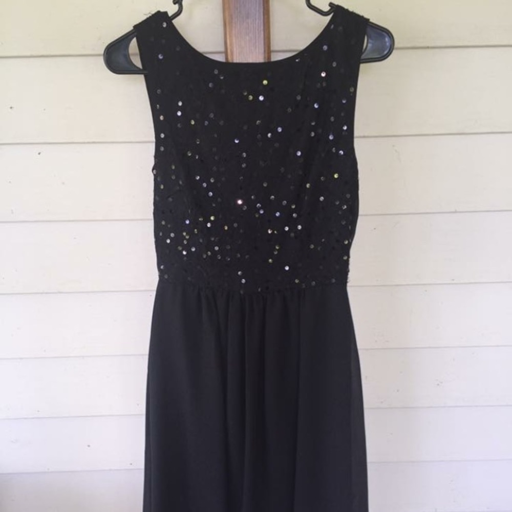 Black homecoming dress high low