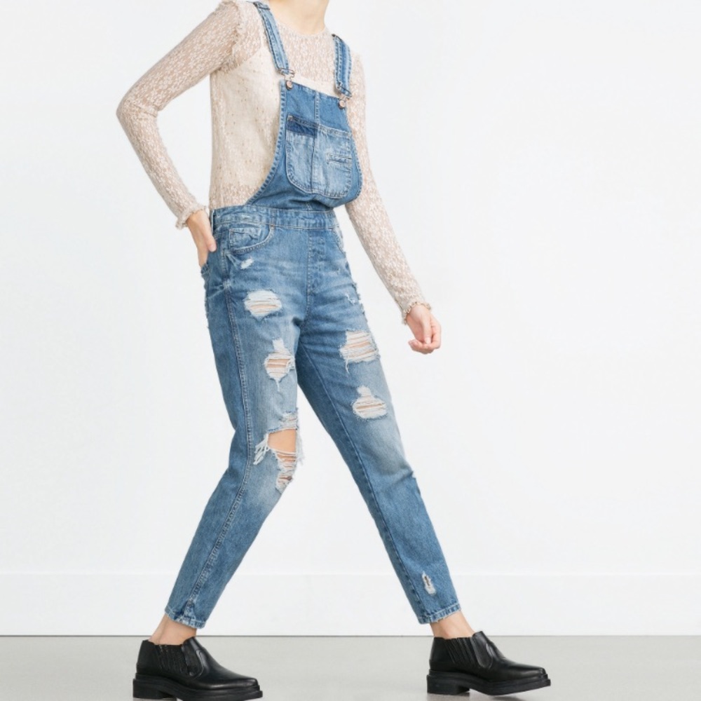Distressed dungarees