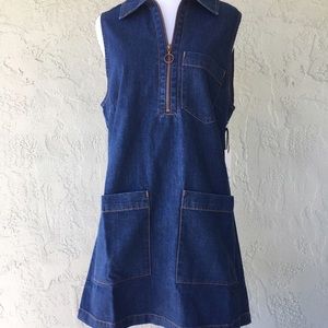 NWT Forever 21 Zippered Denim Dress